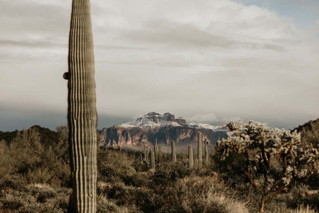 Snowy Superstition Mountains